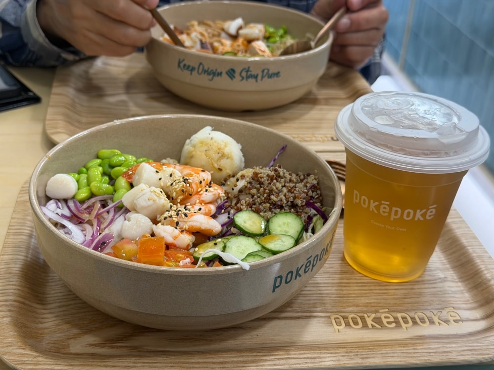 中壢美食｜PokéPoké 波奇波奇 中壢海華店，自己搭配的夏威夷波奇碗，清爽健康餐推薦。（中壢新店）