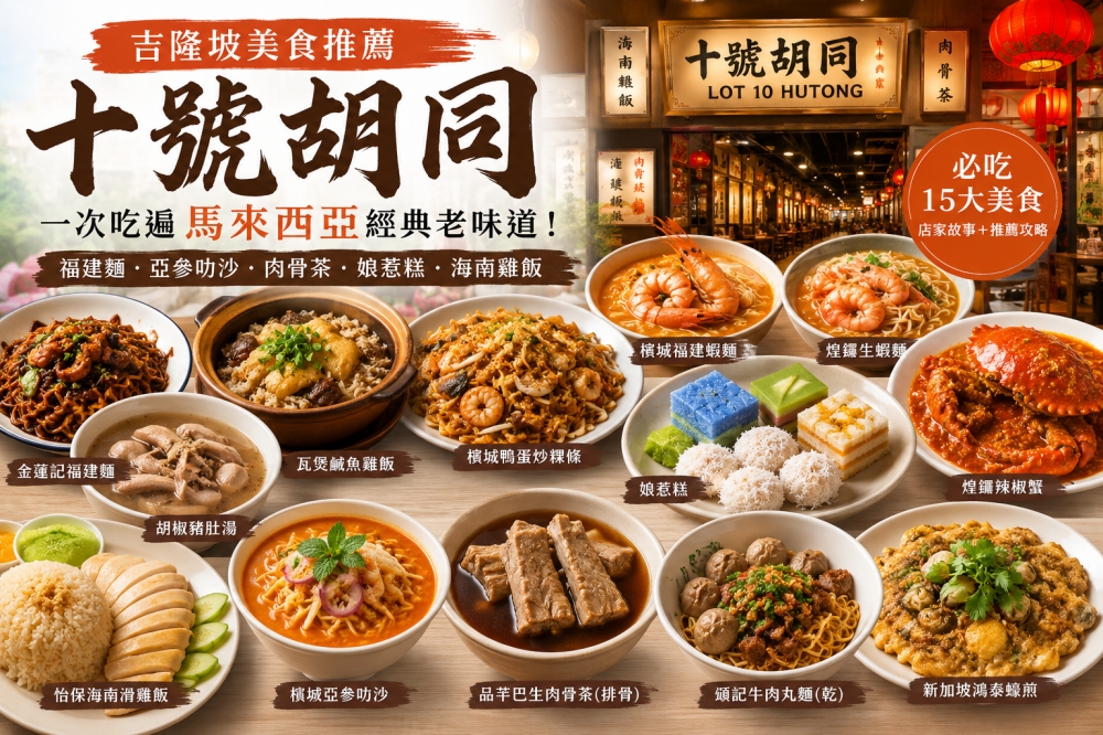【2026吉隆坡自由行】吉隆坡美食推薦|十號胡同 Lot 10 Hutong:一次吃遍馬來西亞老字號美食,從福建麵到肉骨茶的南洋味覺旅行。 - 第2張圖 十號胡同 Lot 10 Hutong